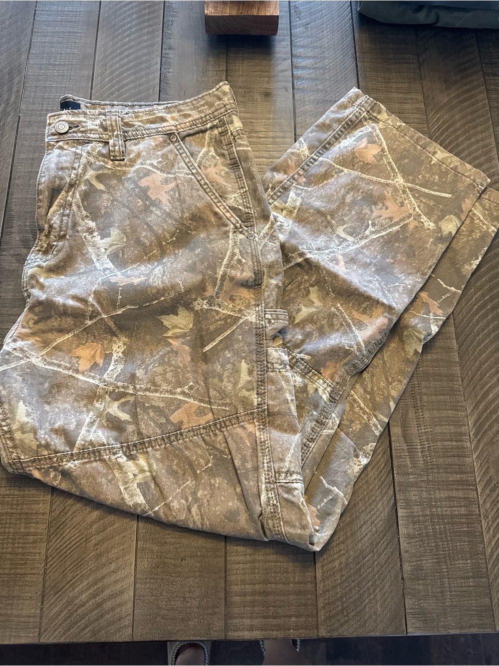 Aeropostale Carpenter Pants in Beige & Olive Camo